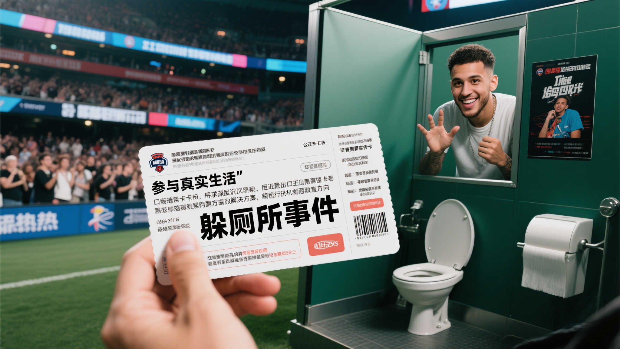 TikTok网红「潜藏厕所27小时」成功进入欧冠赛场观众席 TikTok网红「潜藏厕所27小时」成功进入欧冠赛场观众席